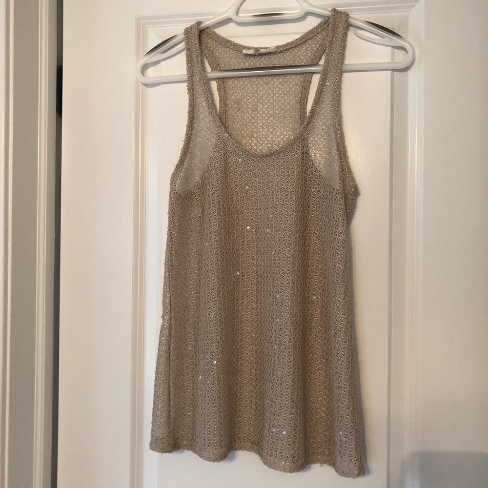 Sugarlips Open Knit Gold Tunic
